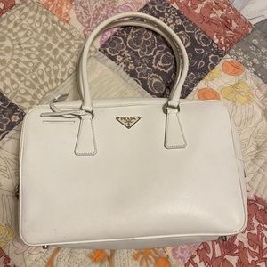 Prada Saffiano Leather Bauletto Bag